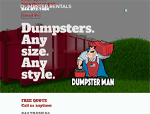 Tablet Screenshot of localdumpsterrentalman.com